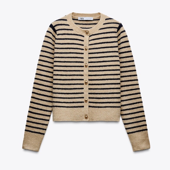 Zara Striped Knit Cardigan | Women’s Size S - Picture 1 of 8